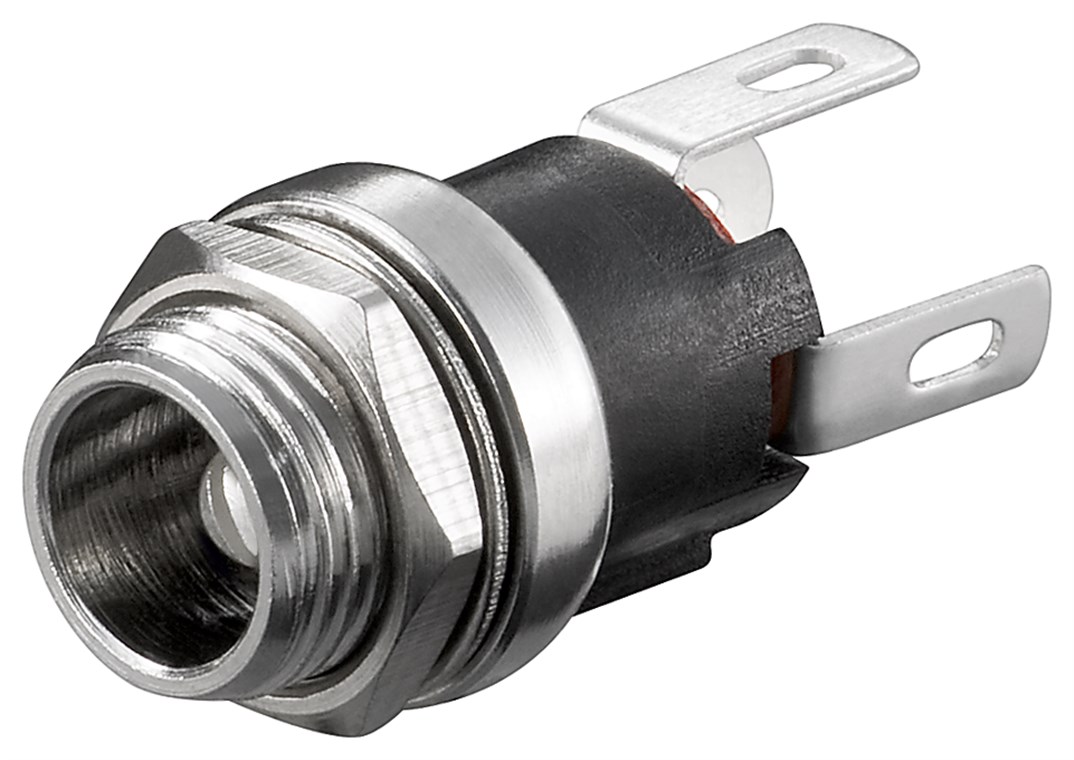DC-Einbaubuchse - Stift 2,5 mm; geschlossene Bauart mit Lötanschluss