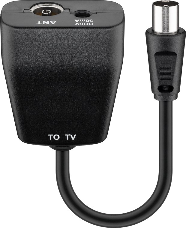 DC-Einspeiseweiche mit Netzteil DC-Einspeiseweiche mit Netzteil - zum Anschluss von aktiven DVB-T Antennen