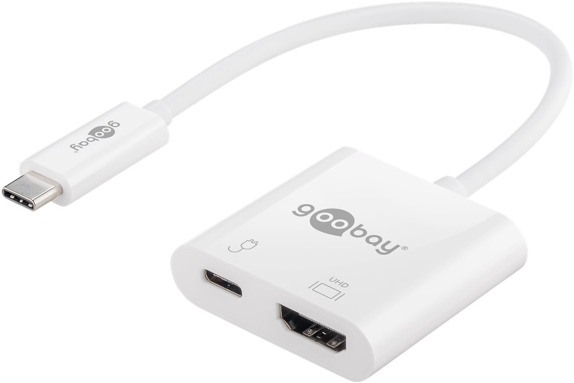 USB-C™-Adapter HDMI 4k60Hz, PD, weiß - erweitert ein USB-C™ Gerät um einen HDMI™Anschluss