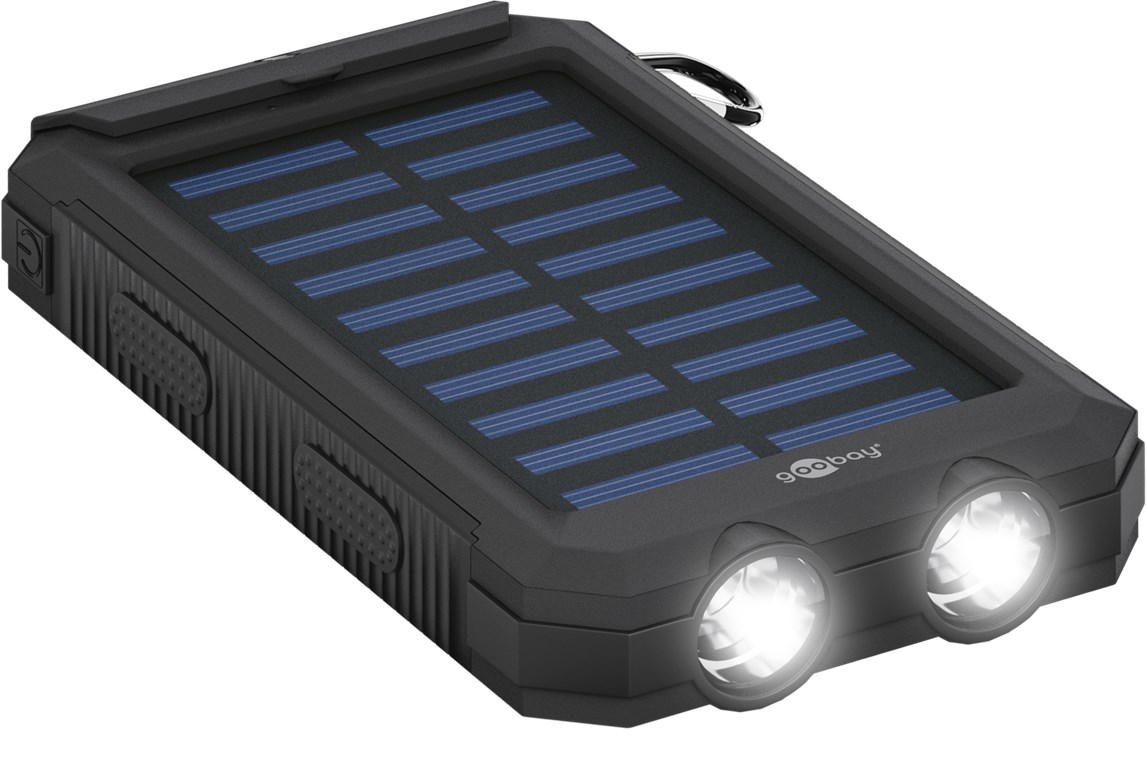Outdoor Powerbank 8.0 (8.000 mAh) - für Outdoor-Abenteuer dank robustem Design, Solarpanel und Taschenlampenfunktion Outdoor Powerbank 8.0 (8.000 mAh) - für Outdoor-Abenteuer dank robustem Design, Solarpanel und Taschenlampenfunktion