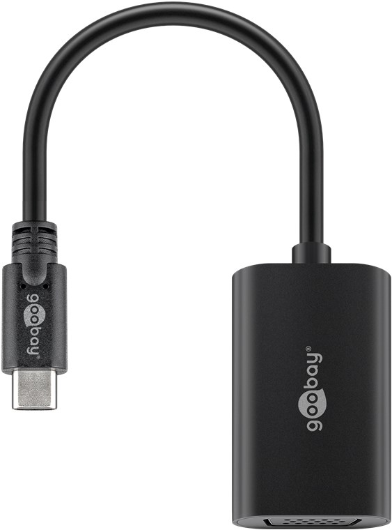 USB-C™-Adapter VGA, schwarz USB-C™-Adapter VGA, schwarz - USB-C™-Stecker > VGA-Buchse (15-polig)