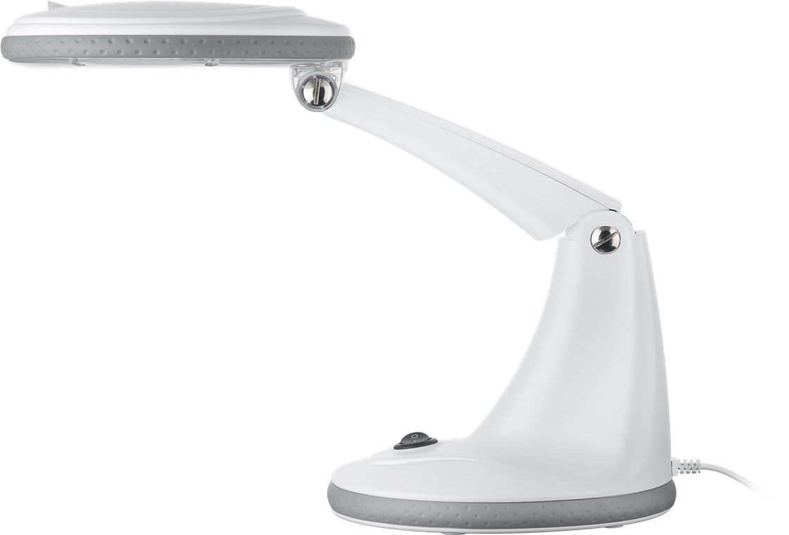 LED-Stand-Lupenleuchte, 5 W - 100 mm Glaslinse, 1,75-fache Vergrößerung, 3 Dioptrien, 450 lm LED-Stand-Lupenleuchte, 5 W - 100 mm Glaslinse, 1,75-fache Vergrößerung, 3 Dioptrien, 450 lm