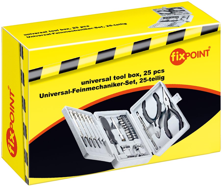 25-teiliges Universal-Feinmechaniker-Set - geliefert in praktischer Plastikbox 25-teiliges Universal-Feinmechaniker-Set - geliefert in praktischer Plastikbox