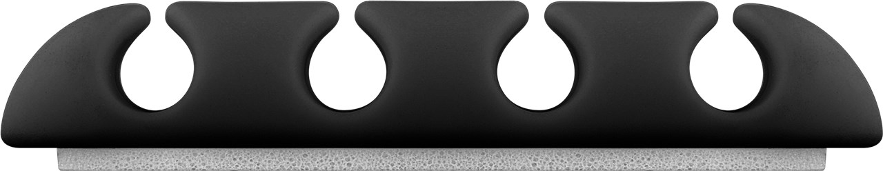 Kabelmanagement 4-Slots, schwarz - Farbversion Schwarz - 2er-Set zum Ordnen und Fixieren, ablösbar Kabelmanagement 4-Slots, schwarz - Farbversion Schwarz - 2er-Set zum Ordnen und Fixieren, ablösbar