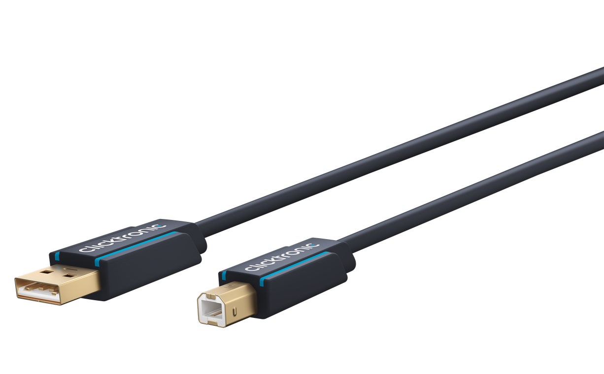 USB-A-auf-USB-B 2.0 Adapterkabel USB-A-auf-USB-B 2.0 Adapterkabel - Kabellänge 1.8 m - Premium-Kabel|USB-A-Stecker USB-B-2.0-Stecker|1,8 m|480 Mbit/s