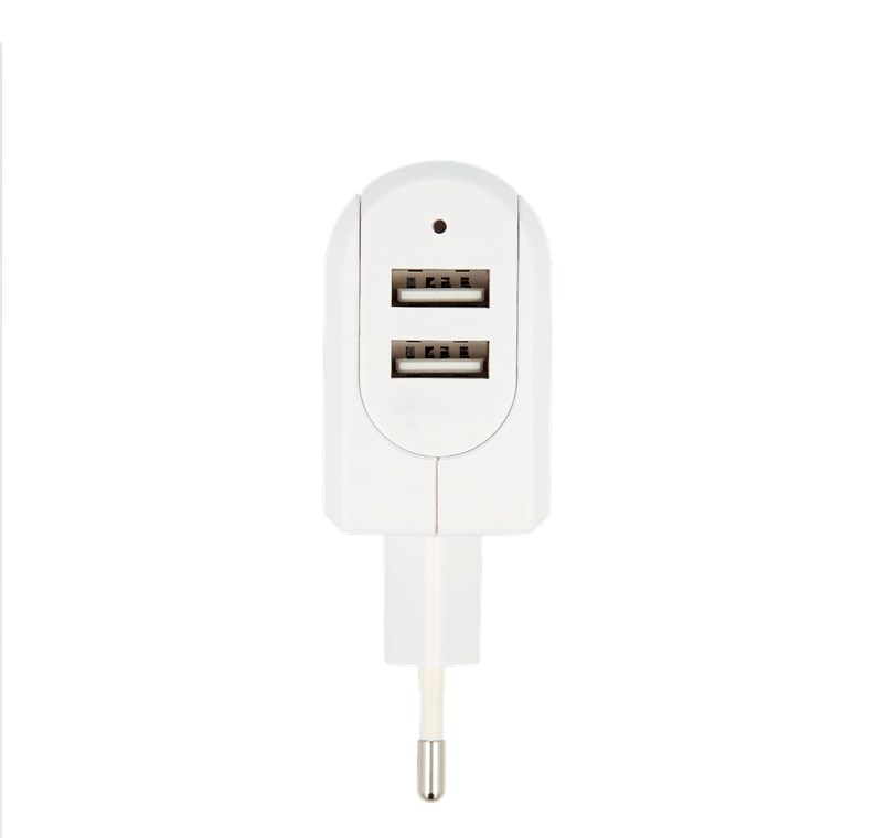 Euro USB Charger - lädt schnell und gleichzeitig bis zu zwei USB Geräte (3,4A) Euro USB Charger - lädt schnell und gleichzeitig bis zu zwei USB Geräte (3,4A)