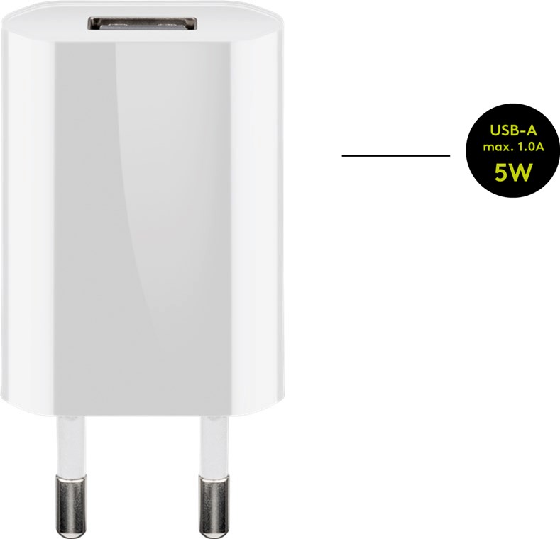 Micro USB-Ladeset 1 A - Netzteil mit Micro USB Kabel 1m (weiß)