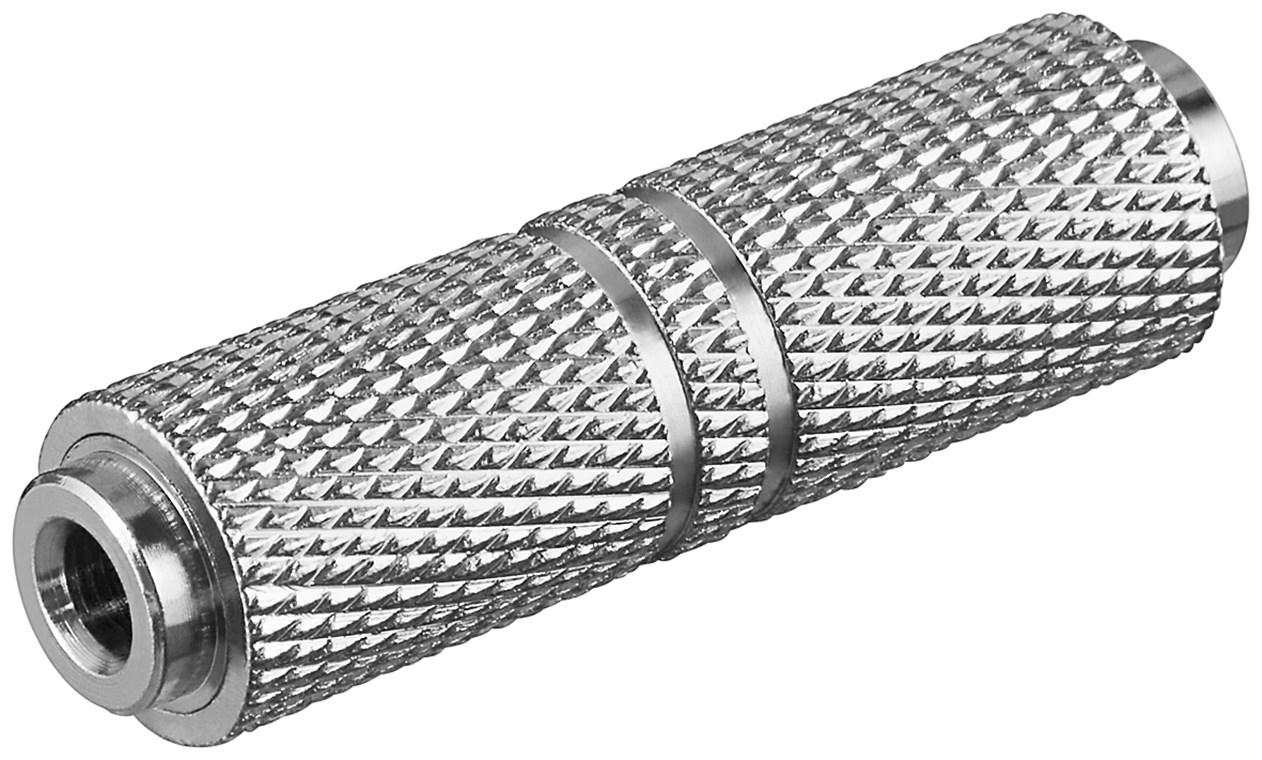 Kopfhörer Adapter, AUX Klinke 3,5 mm Buchse zu Buchse, Metallausführung - Anschluss, Typ Klinke 3,5 mm Buchse (3-Pin, stereo) - 1x 3,5-mm-Klinkenbuchse (3-polig, stereo) > 1x 3,5-mm-Klinkenbuchse (3-polig, stereo)