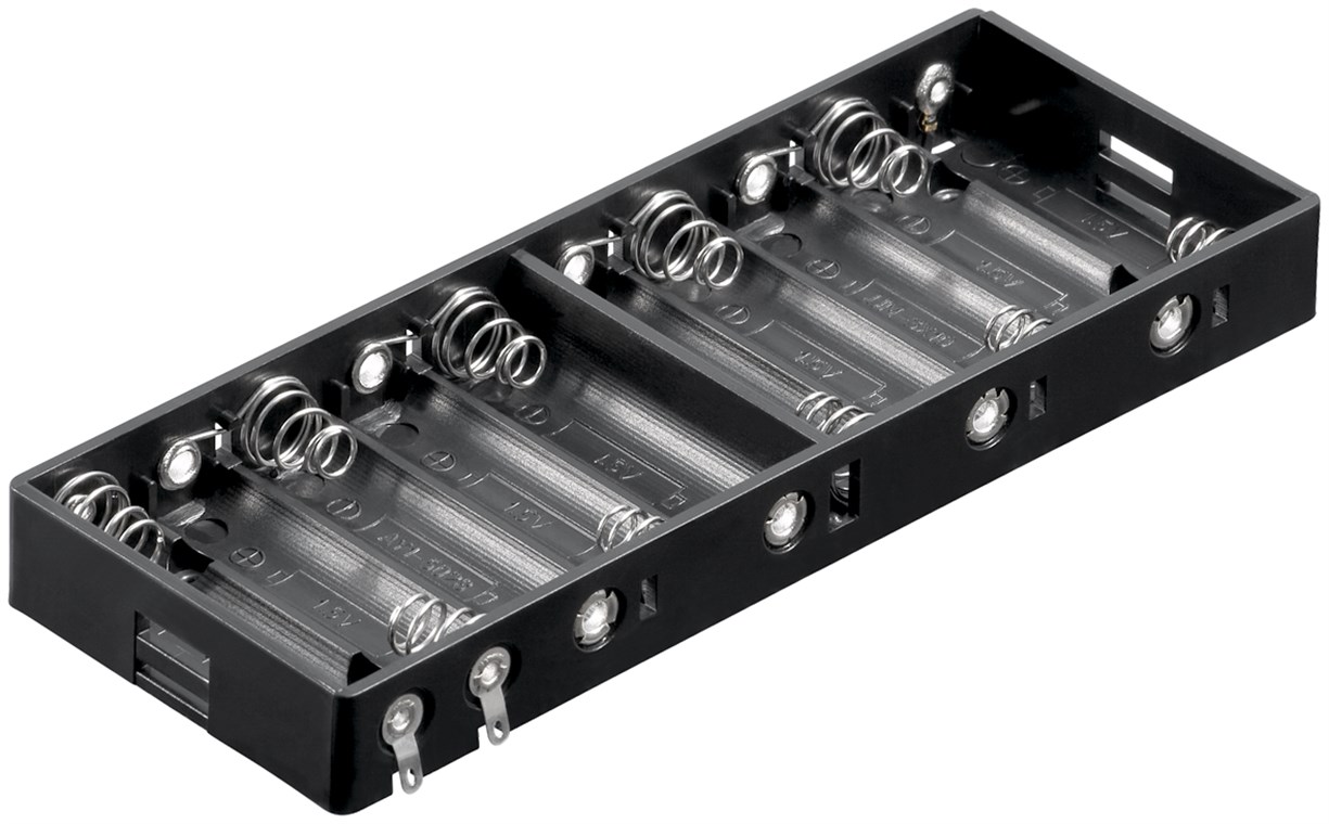 10x AA (Mignon) Batteriehalter 10x AA (Mignon) Batteriehalter - Lötfahne (U)