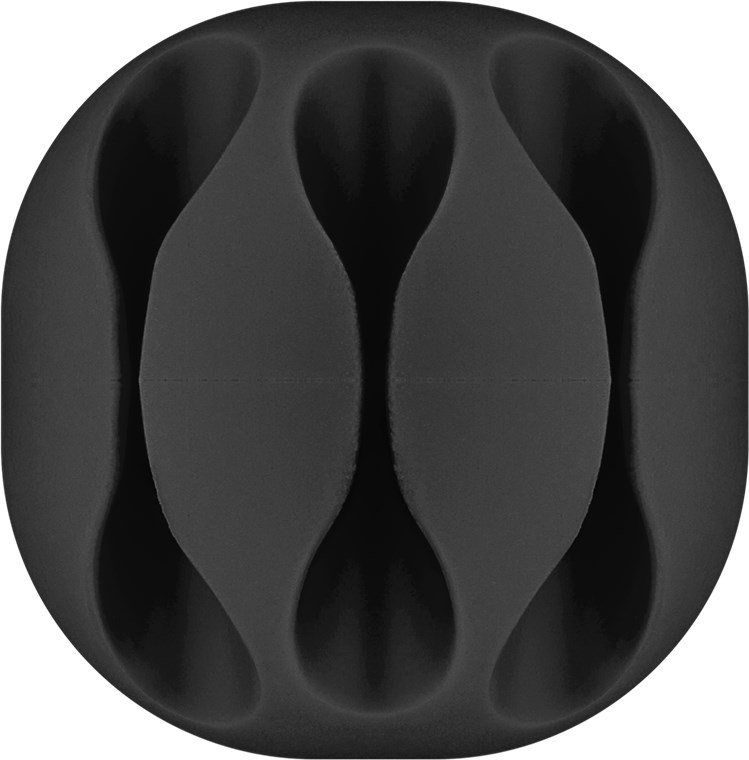 Kabelmanagement 3-Slots, schwarz - Farbversion Schwarz - 4er-Set zum Ordnen und Fixieren, ablösbar
