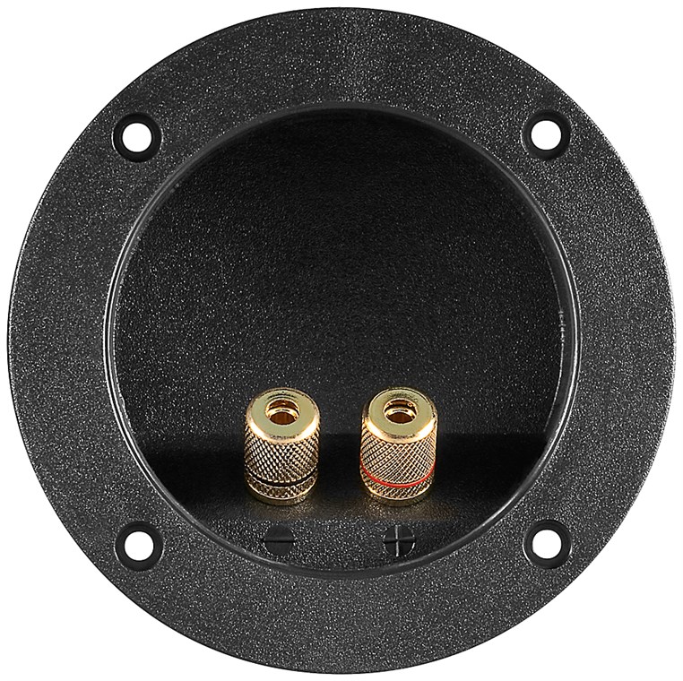 Lautsprecher Terminal Lautsprecher Terminal - rot/schwarz, rund mit Farbring