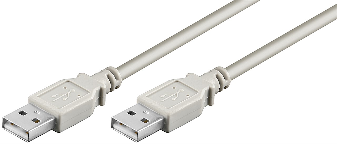 USB 2.0 Hi-Speed Kabel 3 m, Grau - Kabellänge 3 m - USB 2.0-Stecker (Typ A) > USB 2.0-Stecker (Typ A)