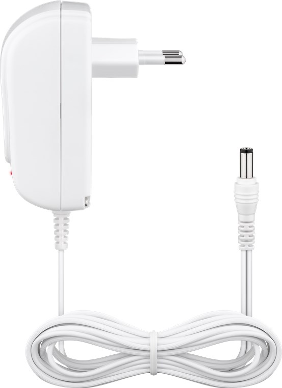 12 V Netzteil - Farbversion Weiß - mit 5,5 mm x 2,1 mm Stecker - 18 W und 1,5 A 12 V Netzteil - Farbversion Weiß - mit 5,5 mm x 2,1 mm Stecker - 18 W und 1,5 A