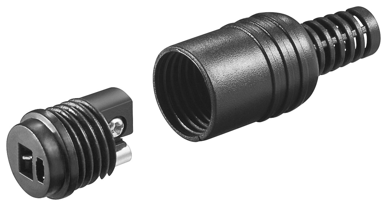 Lautsprecherkupplung - Verbrauchseinheit 10 Stk. im Plastikbeutel - mit Schraubanschluss und Knickschutz Lautsprecherkupplung - Verbrauchseinheit 10 Stk. im Plastikbeutel - mit Schraubanschluss und Knickschutz