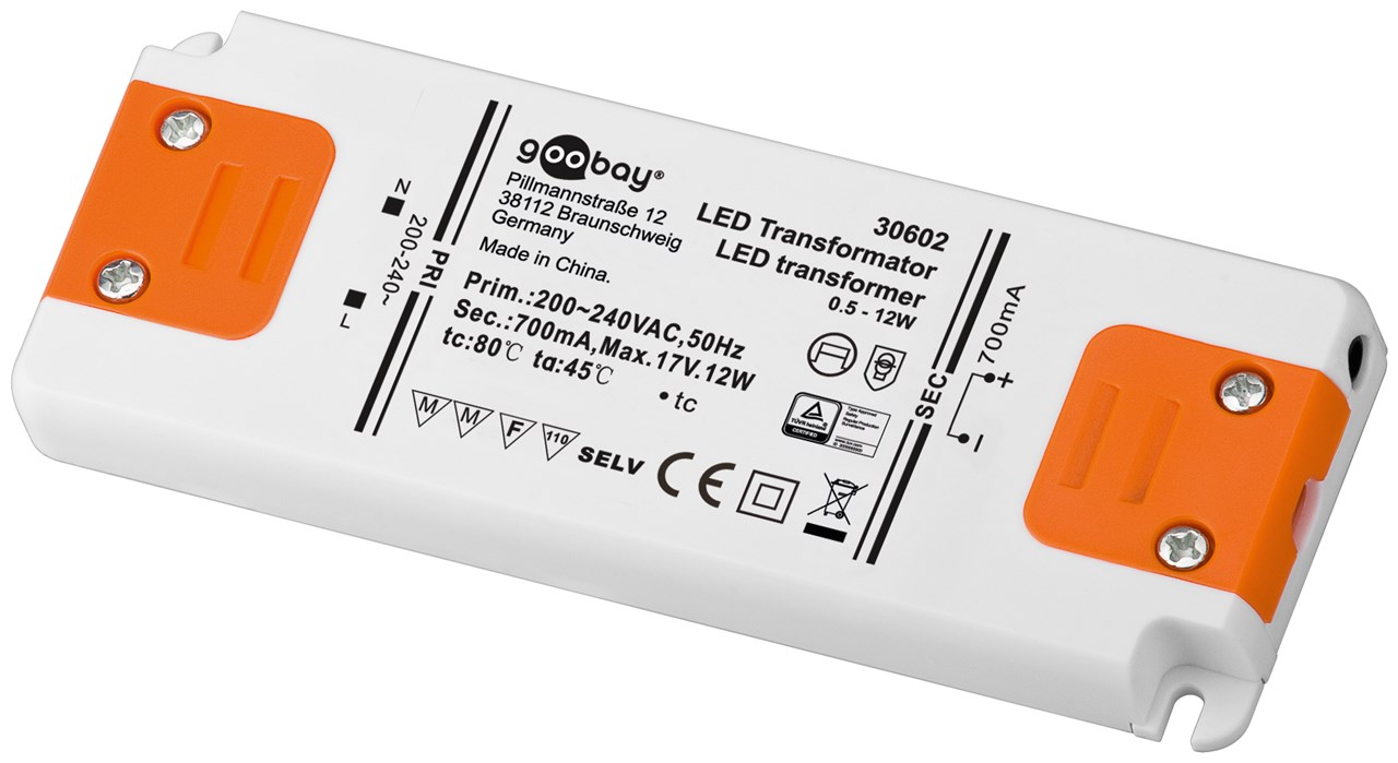 LED Konstantstrom-Trafo 700 mA / 12 W LED Konstantstrom-Trafo 700 mA / 12 W - 700 mA CC für LEDs bis 12 W Gesamtlast