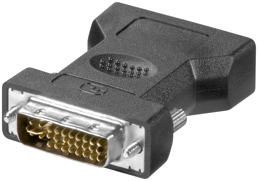 Analoger DVI-I/VGA Adapter, vergoldet Analoger DVI-I/VGA Adapter, - Anschluss, Typ DVI-I-Stecker Dual-Link (24+5 pin) - DVI-I-Stecker Dual-Link (24+5 pin) > VGA-Buchse (15-polig)
