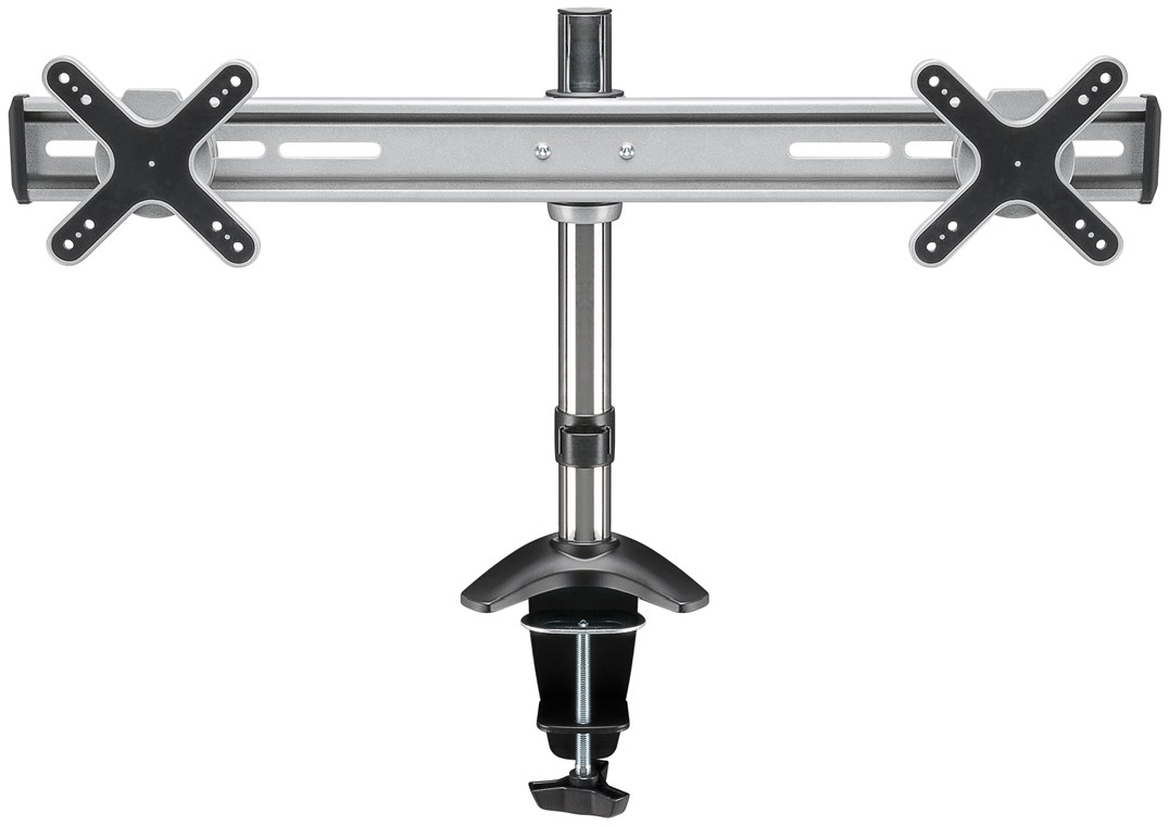 Monitorhalterung TWIN Monitorhalterung TWIN - zur Tischmontage für zwei Bildschirme, höhenverstellbar, (schwenkbar und neigbar) bis 8kg
