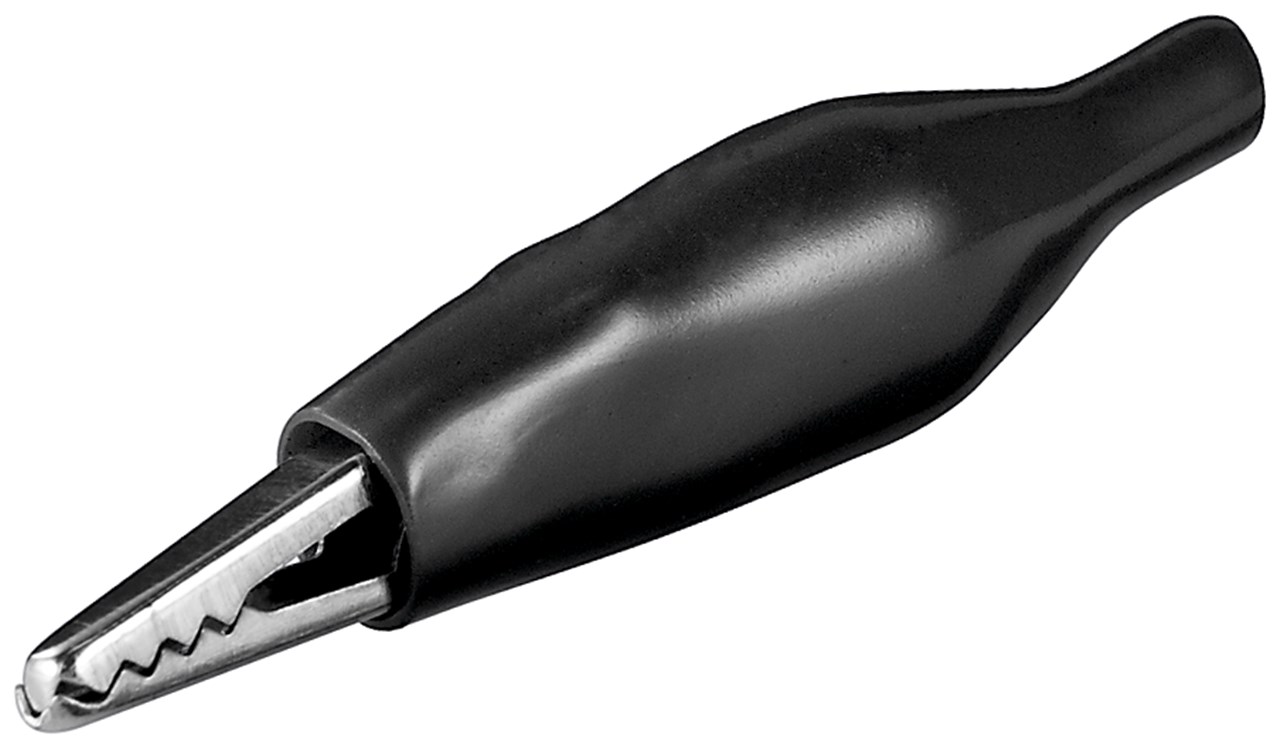 Krokodilklemme Krokodilklemme - Farbversion Schwarz - Länge 32,5 mm