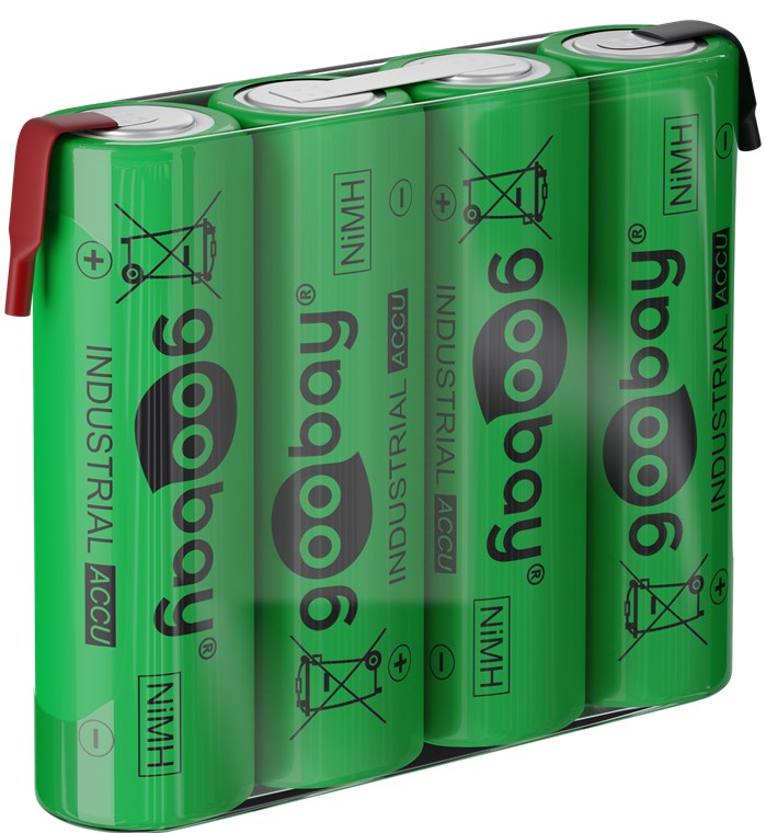 4x AA (Mignon) - 2100 mAh 4x AA (Mignon) - 2100 mAh - Lötfahne (Z), Nickel-Metallhydrid Akku (NiMH), 4,8 V