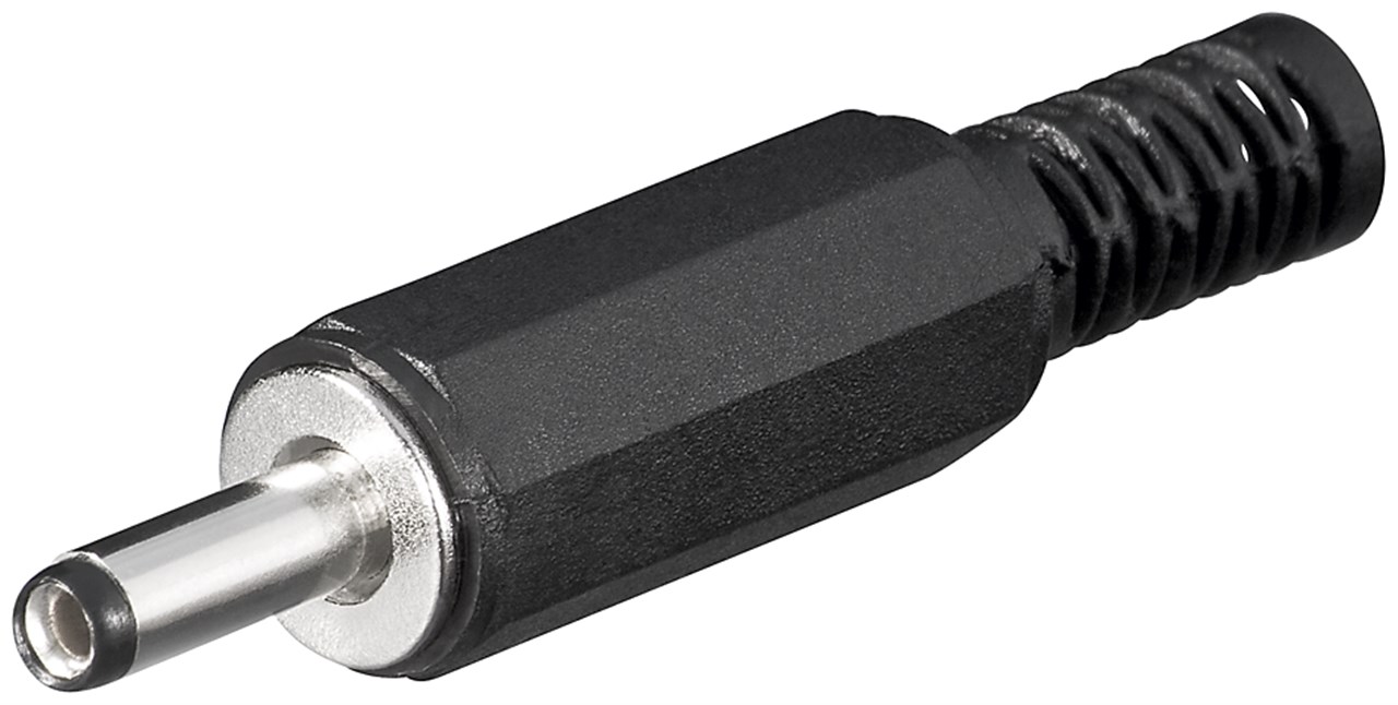 DC-Stecker mit Knickschutz - Bohrung 1,3 mm x 3,4 mm