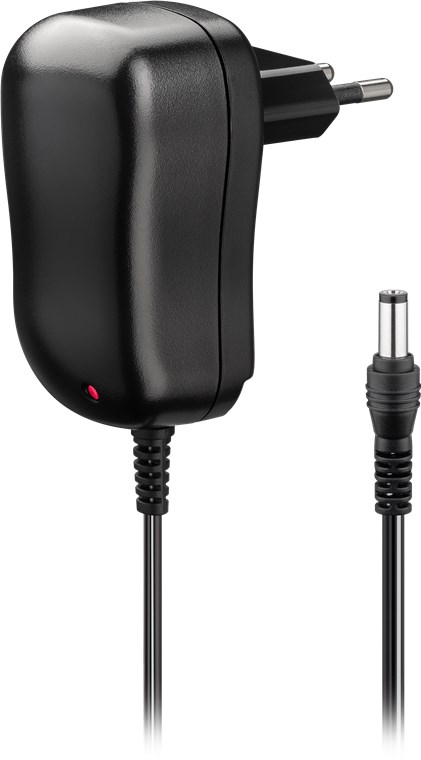12 V Netzteil 12 V Netzteil - Farbversion Schwarz - mit 5,5 mm x 2,1 mm Stecker - 12 W und 1,0 A