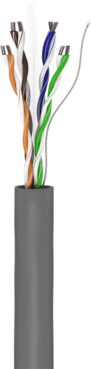 CAT 6 Netzwerkkabel, U/UTP, Grau - Kabellänge 100 m - Kupferkaschierter Aluminiumleiter (CCA), AWG 23/1 (solid), PVC-Kabelmantel CAT 6 Netzwerkkabel, U/UTP, Grau - Kabellänge 100 m - Kupferkaschierter Aluminiumleiter (CCA), AWG 23/1 (solid), PVC-Kabelmantel