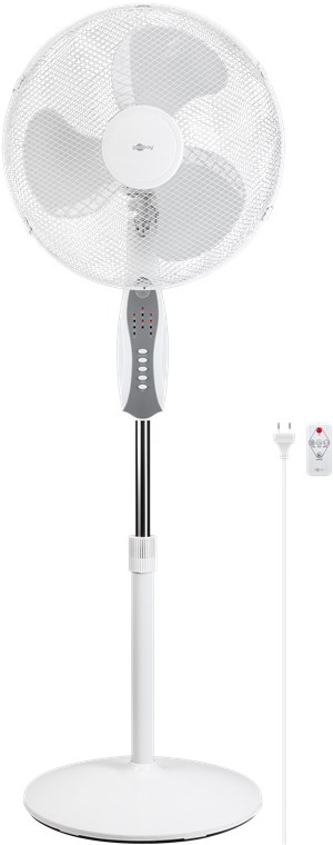 16 Zoll Standventilator mit Fernbedienung & Timer 16 Zoll Standventilator mit Fernbedienung & Timer - oszillierender, leiser Luftkühler mit Stromkabel