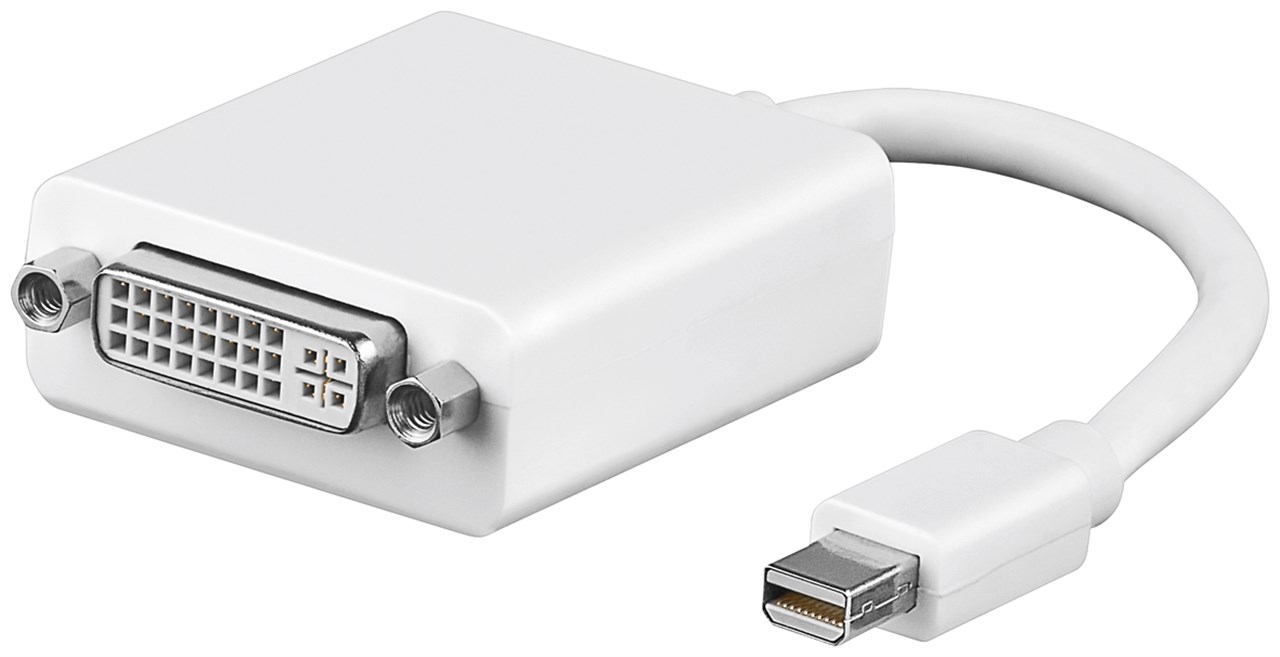 Mini DisplayPort/DVI-D Adapterkabel 1.1 - Kabellänge 0.1 m - Mini DisplayPort-Stecker > DVI-I-Buchse Dual-Link (24+5 pin)