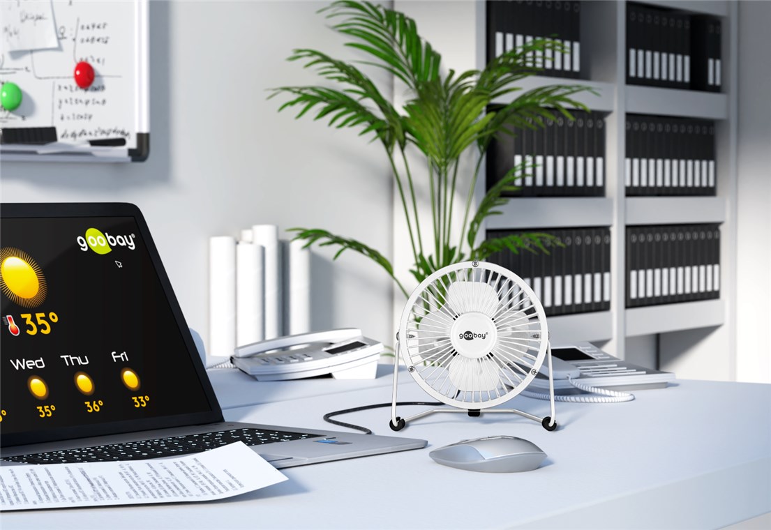 4 Zoll USB-Ventilator für den Schreibtisch - Ø 13 cm 4 Zoll USB-Ventilator für den Schreibtisch - Ø 13 cm