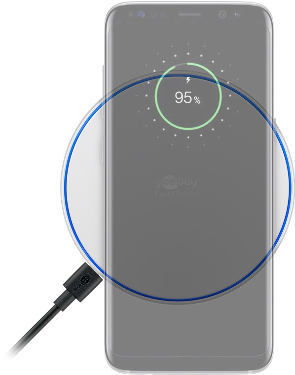 Kabelloses Schnellladegerät 10 W - geeignet für Smartphones und Geräte mit Qi-Standard Kabelloses Schnellladegerät 10 W - geeignet für Smartphones und Geräte mit Qi-Standard