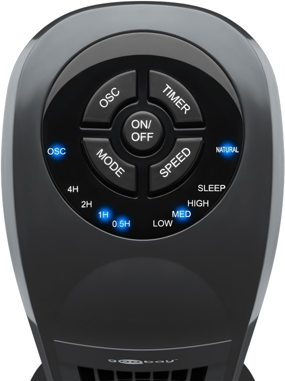 Turmventilator mit Fernbedienung - oszillierender, leiser Säulenventilator mit Stromkabel Turmventilator mit Fernbedienung - oszillierender, leiser Säulenventilator mit Stromkabel