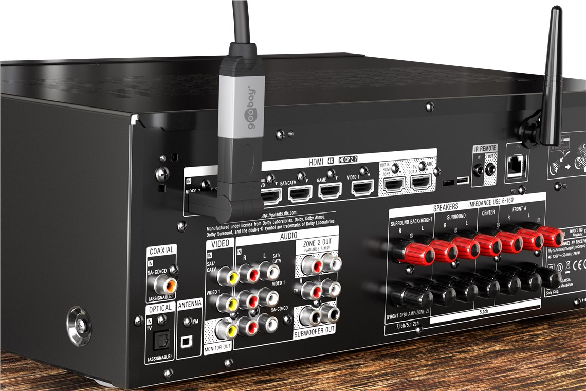 HDMI™ Adapter 180°, vergoldet - Verbrauchseinheit 1 Stk. im Plastikbeutel - HDMI™-Buchse (Typ A) > HDMI™-Stecker (Typ A) 180°; abwinkelbar HDMI™ Adapter 180°, vergoldet - Verbrauchseinheit 1 Stk. im Plastikbeutel - HDMI™-Buchse (Typ A) > HDMI™-Stecker (Typ A) 180°; abwinkelbar