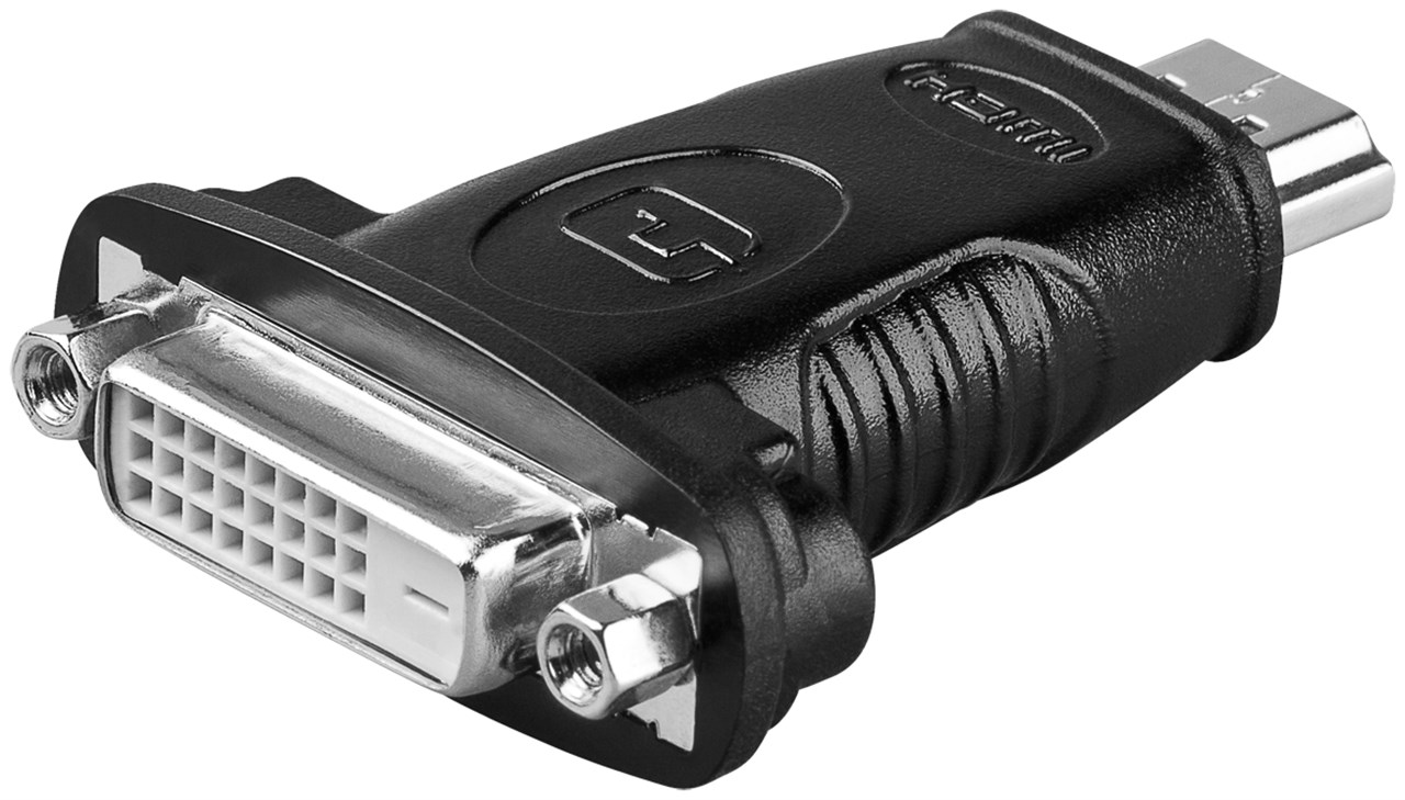 HDMI™/DVI-D-Adapter, vernickelt HDMI™/DVI-D-Adapter, vernickelt - Anschluss, Typ HDMI™-Stecker (Typ A) - HDMI™-Stecker (Typ A) > DVI-D-Buchse Dual-Link (24+1 pin)