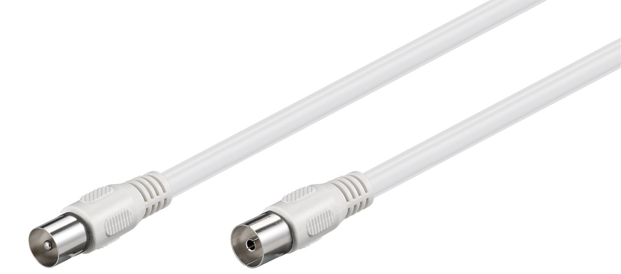 Antennenkabel (class A, >85 dB), 2x geschirmt - Kabellänge 1.5 m - Koax-Stecker > Koax-Buchse (vollständig geschirmt) Antennenkabel (class A, >85 dB), 2x geschirmt - Kabellänge 1.5 m - Koax-Stecker > Koax-Buchse (vollständig geschirmt)