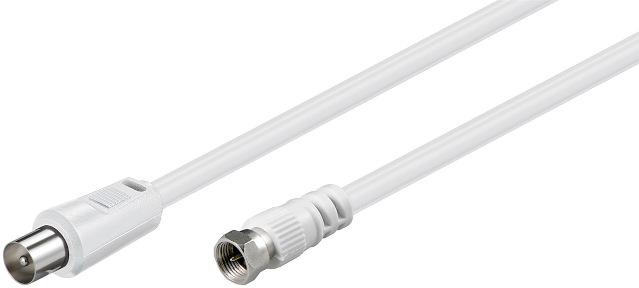 SAT/Antennen Adapterkabel ( - Kabellänge 2.5 m - F-Stecker > Koax-Stecker