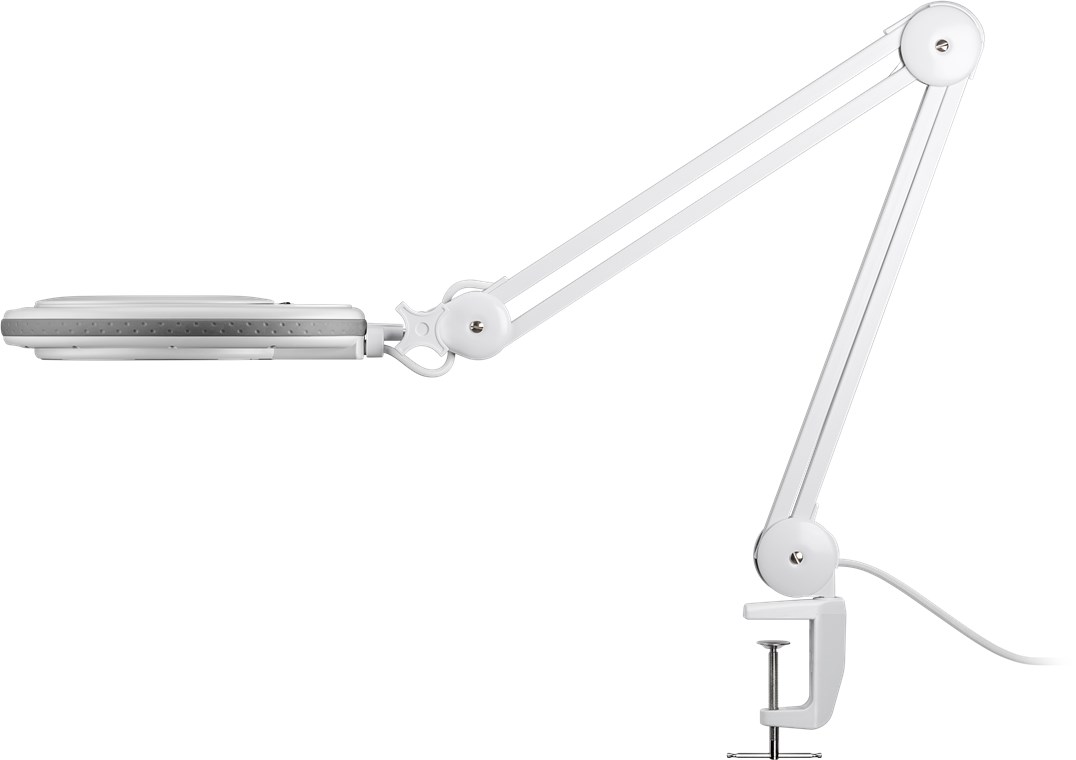 LED Klemm-Lupenleuchte - 127 mm Glaslinse, 1,75-fache Vergrößerung, 3 Dioptrien, 520 lm LED Klemm-Lupenleuchte - 127 mm Glaslinse, 1,75-fache Vergrößerung, 3 Dioptrien, 520 lm