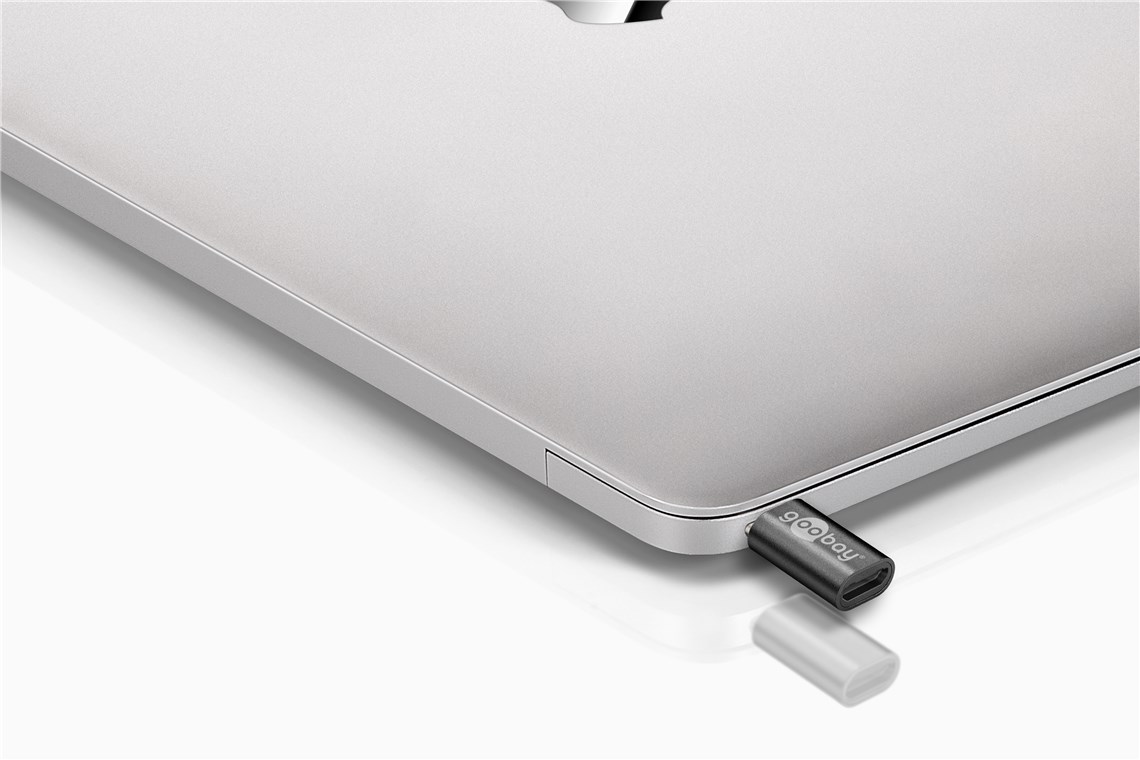 Adapter USB-C™ auf USB 2.0 Micro-B, grau - USB-C™-Stecker > USB 2.0-Micro-Buchse (Typ B)