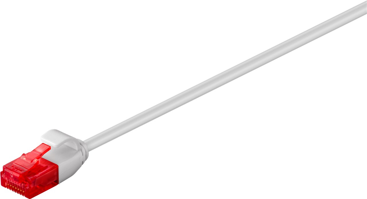 CAT 6 Slim-Patchkabel, U/UTP, Grau, 5 m - Kabellänge 5 m - Kupferleiter (CU)