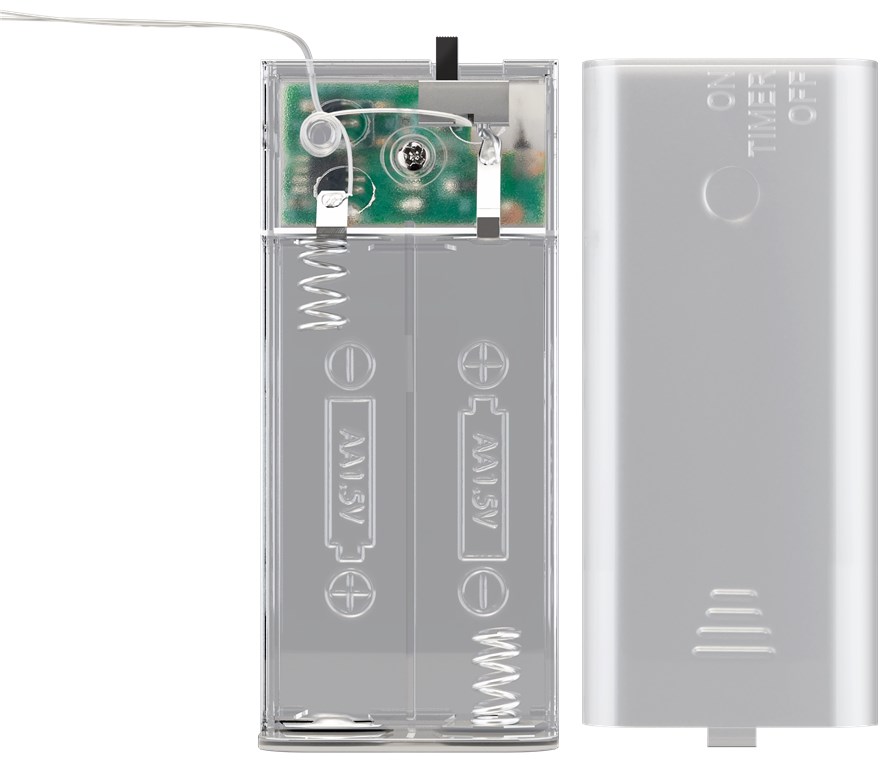 2x 20er LED-Silberdraht-Lichterkette, inkl. Timer - Stimmungsvolle Leuchtdekoration für den Innenbereich 2x 20er LED-Silberdraht-Lichterkette, inkl. Timer - Stimmungsvolle Leuchtdekoration für den Innenbereich