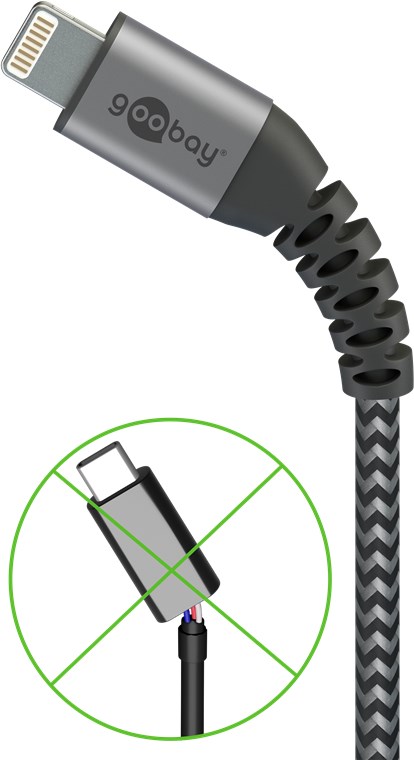 Lightning auf USB-A Textilkabel mit Metallsteckern (spacegrau/silber) 1 m - Kabellänge 1 m - elegantes und extra-robustes Verbindungskabel für z. B. Apple iPhone, iPad (Apple MFi-zertifiziert) Lightning auf USB-A Textilkabel mit Metallsteckern (spacegrau/silber) 1 m - Kabellänge 1 m - elegantes und extra-robustes Verbindungskabel für z. B. Apple iPhone, iPad (Apple MFi-zertifiziert)