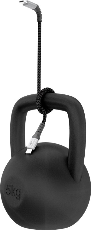 Lightning USB-C™ Lade- und Synchronisations Vollmetall-Kabel - Kabellänge 0.5 m - elegantes und extra-robustes MFi Lade- und Synchronisationskabel für Apple iPhone/iPad (Schwarz, Grau)