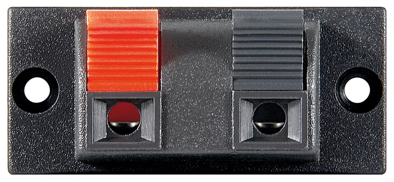 Lautsprecher Terminal - 2 pol. Klemmleiste rot/schwarz Lautsprecher Terminal - 2 pol. Klemmleiste rot/schwarz
