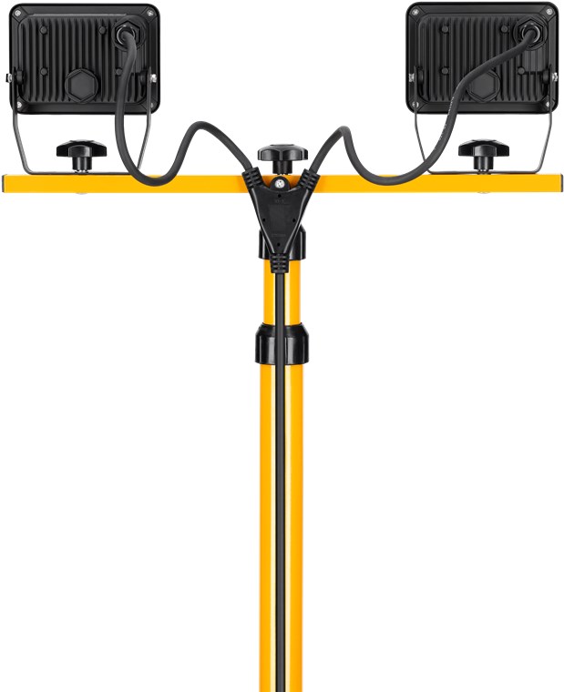 LED-Baustrahler mit Teleskopstativ, 2 x 20 W - mit insgesamt 3400 lm und neutralweißem Licht (4000 K), für den Innen- und Außeneinsatz geeignet (IP65) LED-Baustrahler mit Teleskopstativ, 2 x 20 W - mit insgesamt 3400 lm und neutralweißem Licht (4000 K), für den Innen- und Außeneinsatz geeignet (IP65)