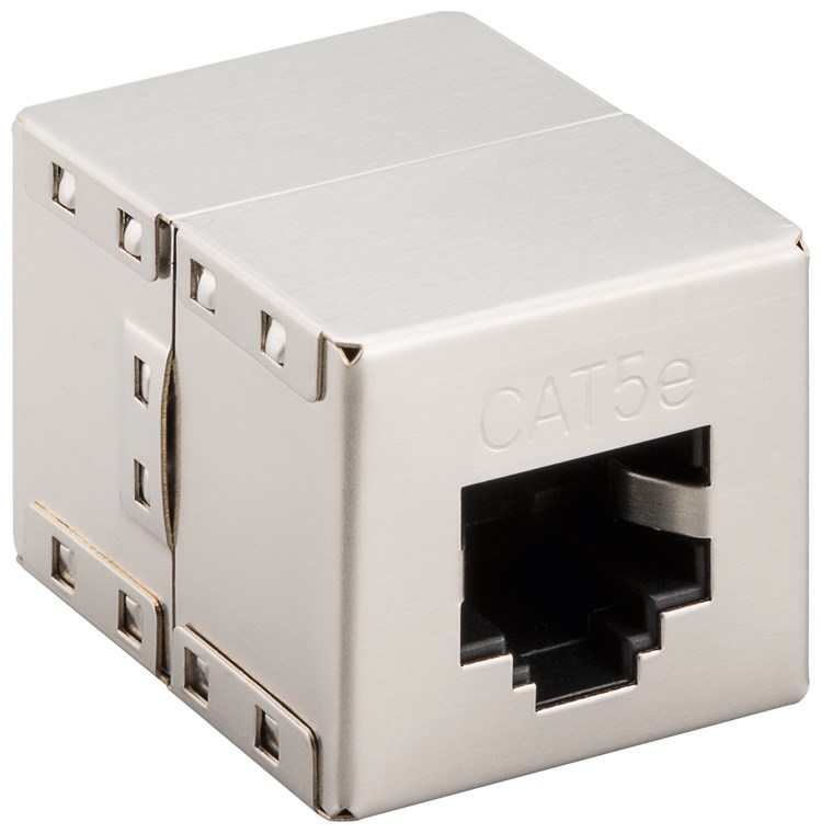 RJ45 Modularkupplung/Verbinder, CAT 5e - 2x RJ45-Buchse (8P8C) RJ45 Modularkupplung/Verbinder, CAT 5e - 2x RJ45-Buchse (8P8C)