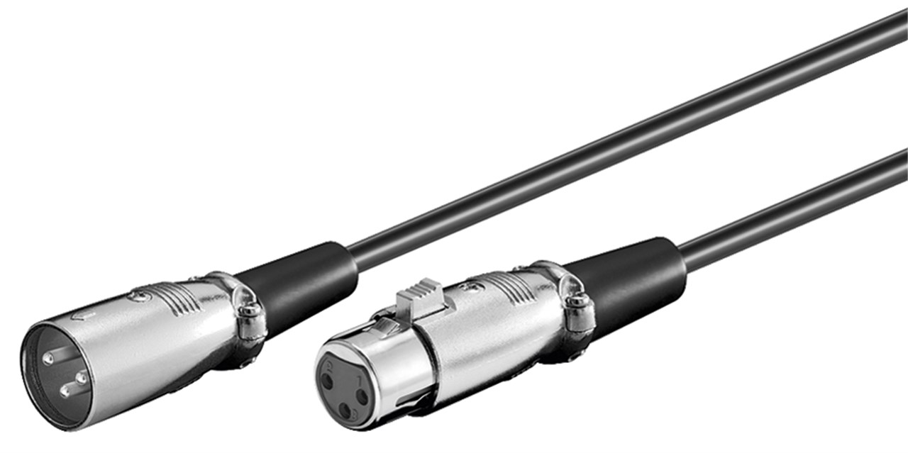 XLR Anschlusskabel XLR Anschlusskabel - Kabellänge 2 m - XLR-Stecker (3-Pin) > XLR-Buchse (3-Pin)