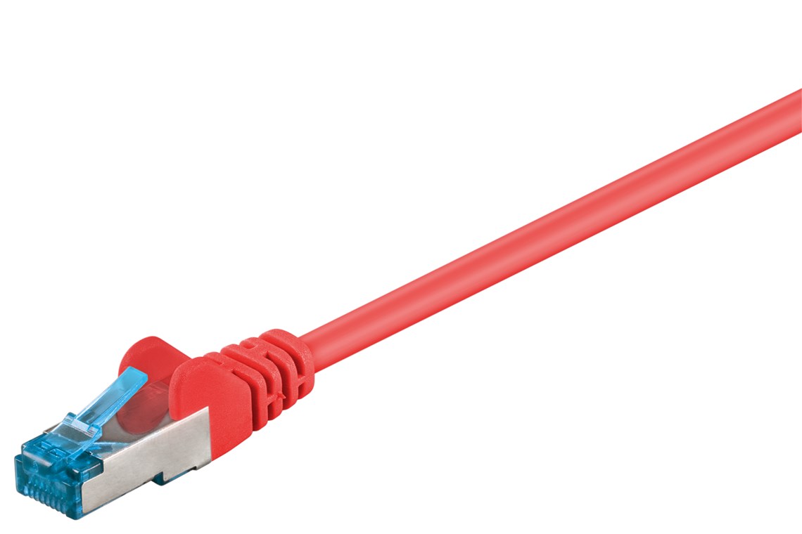 CAT 6A Patchkabel, S/FTP (PiMF), Rot, 1,5 m CAT 6A Patchkabel, S/FTP (PiMF), Rot, 1,5 m - Kabellänge 1.5 m - Kupferleiter (CU), halogenfreier Kabelmantel (LSZH)