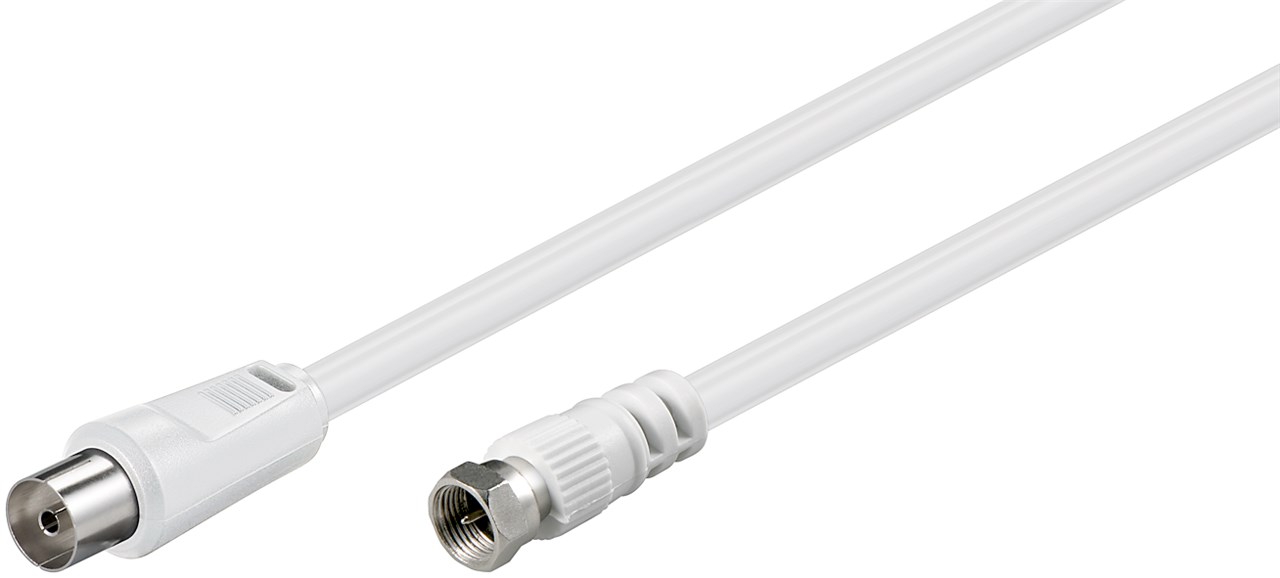 SAT/Antennen Adapterkabel ( - Kabellänge 1.5 m - F-Stecker > Koax-Buchse SAT/Antennen Adapterkabel ( - Kabellänge 1.5 m - F-Stecker > Koax-Buchse