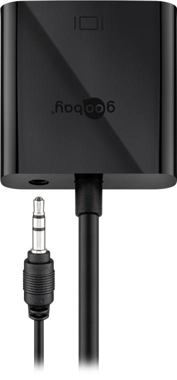 HDMI™/VGA-Adapter, vernickelt - Farbversion Schwarz -
