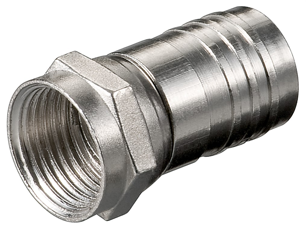 Crimp F-Stecker 8,0 mm Crimp F-Stecker 8,0 mm - Kupfer-Nickel