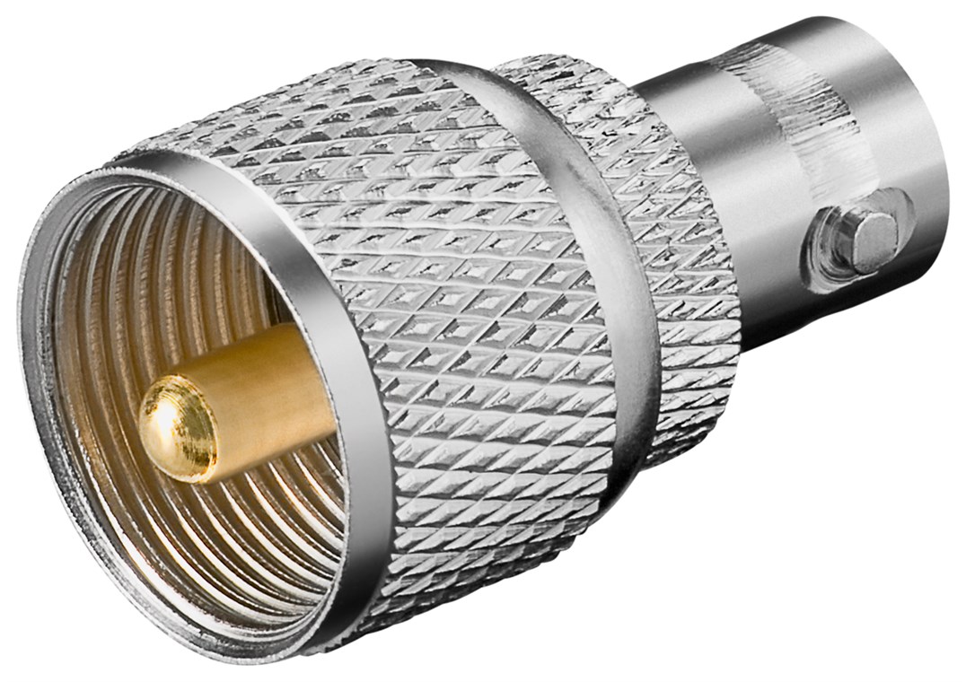 BNC-Kupplung > UHF-Stecker BNC-Kupplung > UHF-Stecker - mit Goldkontakten